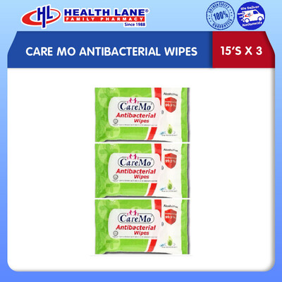 CARE MO ANTIBAKTERIA TISSUE LEMBAP (15'Sx3)